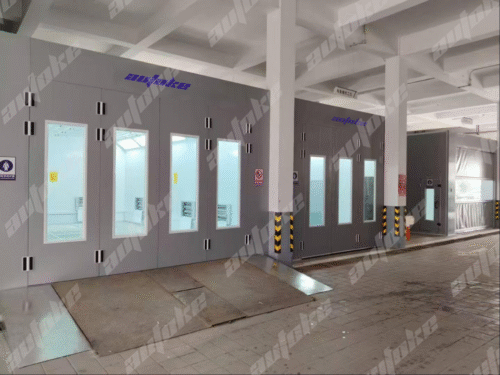 7m Luxury Electric Heated Spray Booth – Professional Automotive Equipment Supplier with 24KW Heating & 25,000 m³/h Ventilation