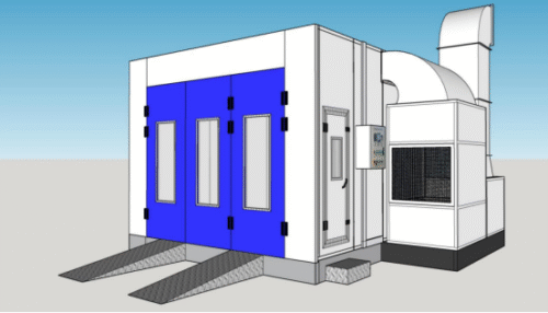 7m Electric Heated Spray Booth – Professional Automotive Equipment Supplier with Ventilation System