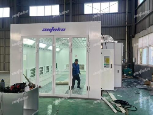 ATK-008DE+ Professional 8m Dual-Mode Heating Spray Booth | Gas + Quantum Far-Infrared Electric Dual Systems | Energy Efficient | Solution for Commercial Vehicle Coating