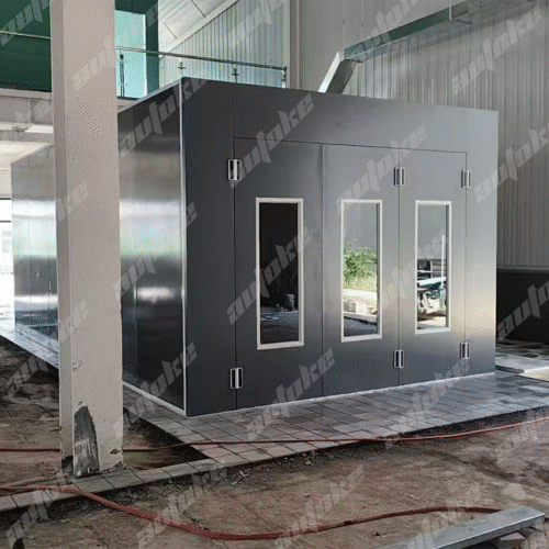 7m Dual-Fuel Spray Booth – Electric & Diesel Heating Options, Professional Automotive Equipment Supplier with 25,000 m³/h Ventilation